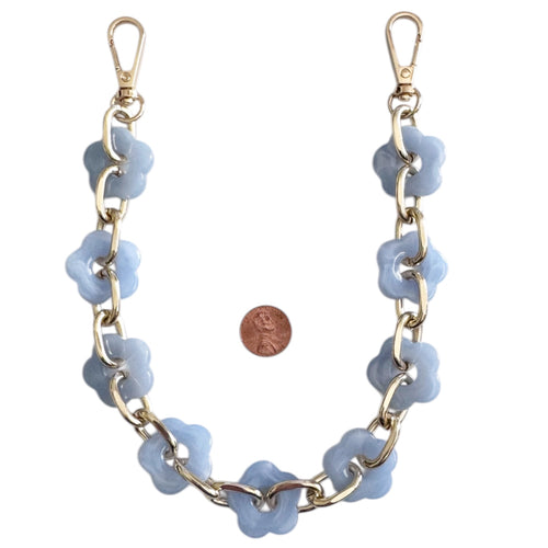 Blue Flower Bag Chain