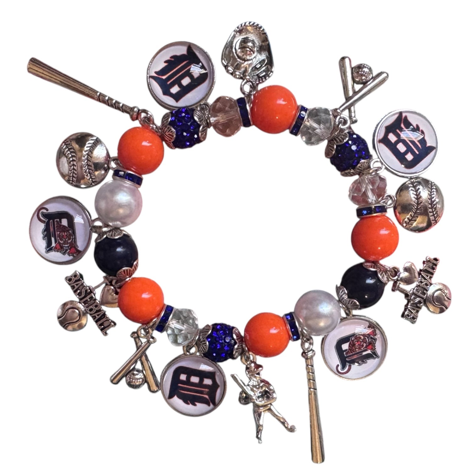 Detroit Tigers Charm Bracelet