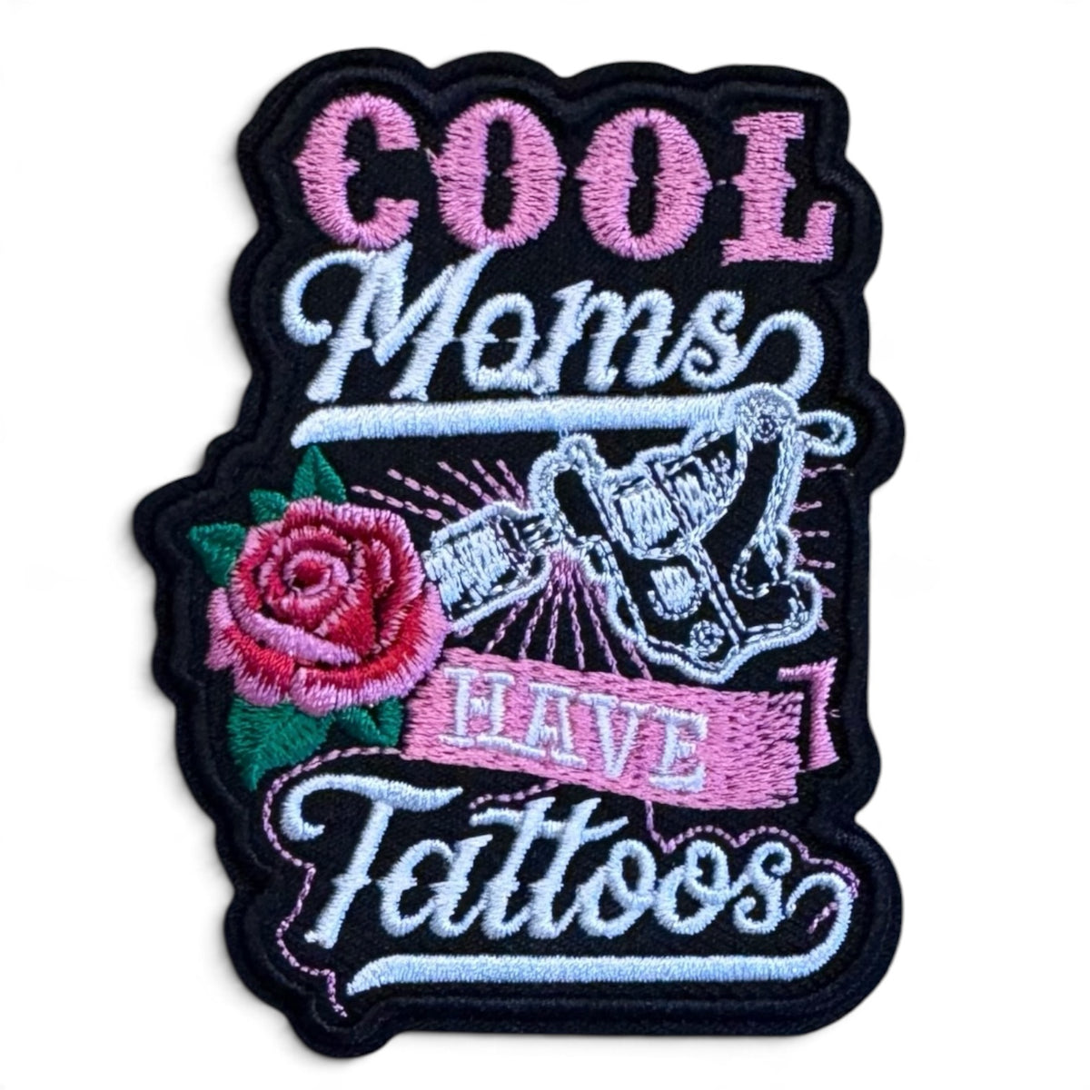 Embroidered Iron On Patch - Cool Moms Have Tattoos