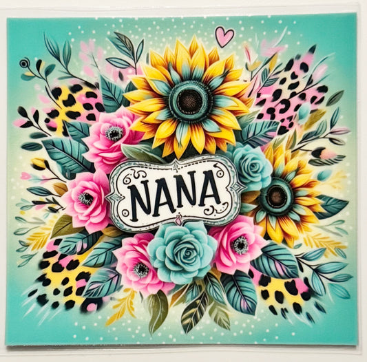 Floral Nana - UVDTF Decal - 16oz