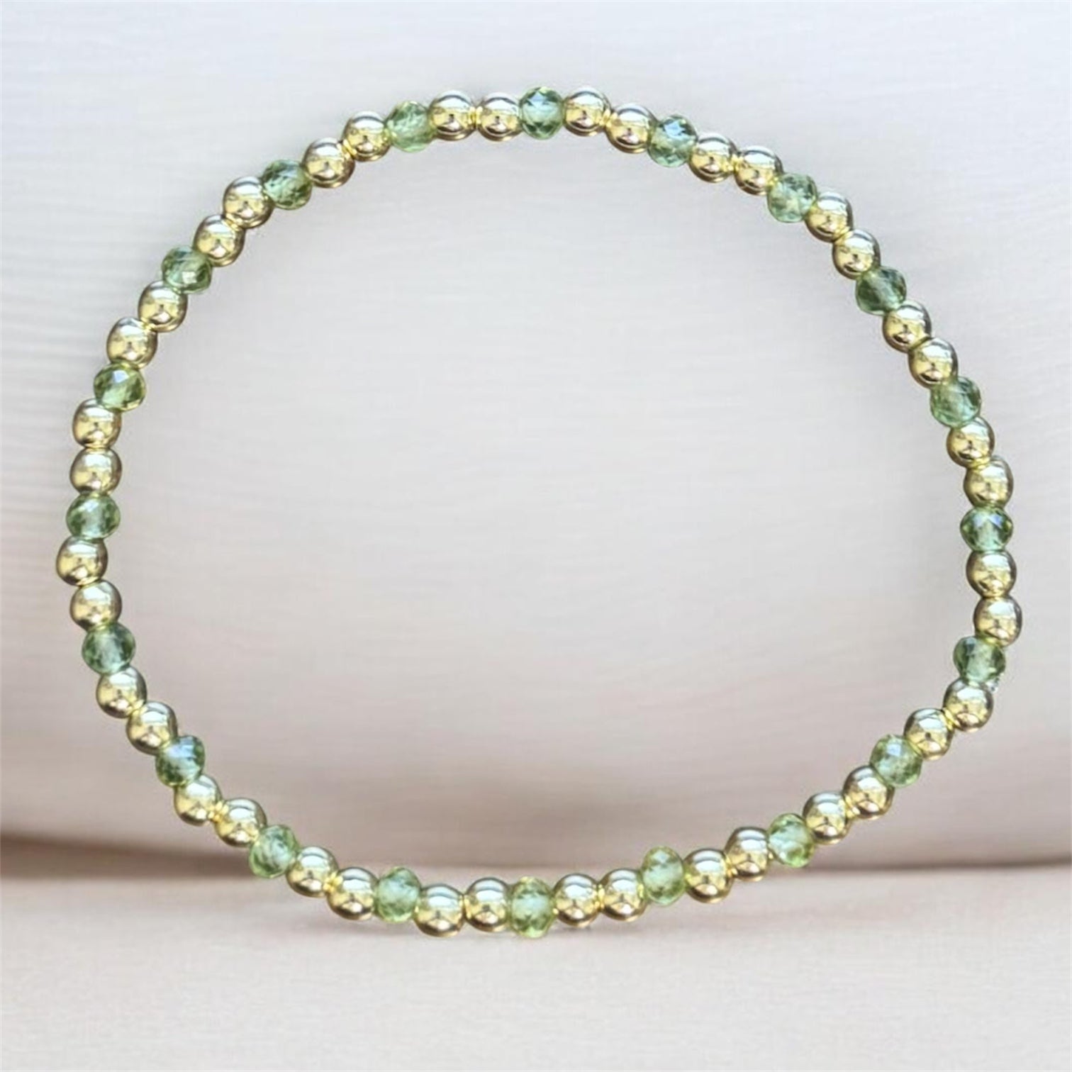 Peridot Gilded Glimmer Bracele