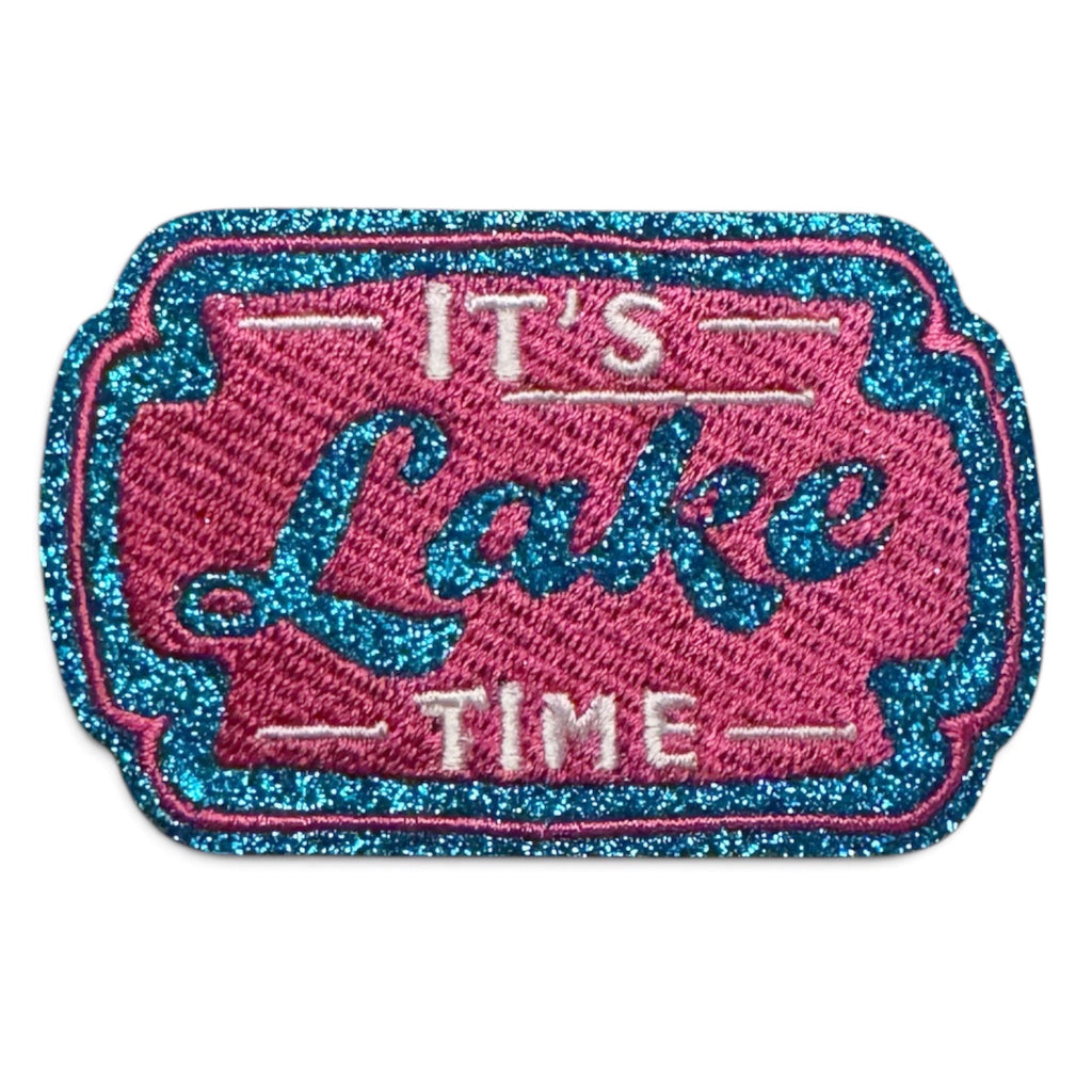 Embroidered Iron On Patch - It’s Lake Time