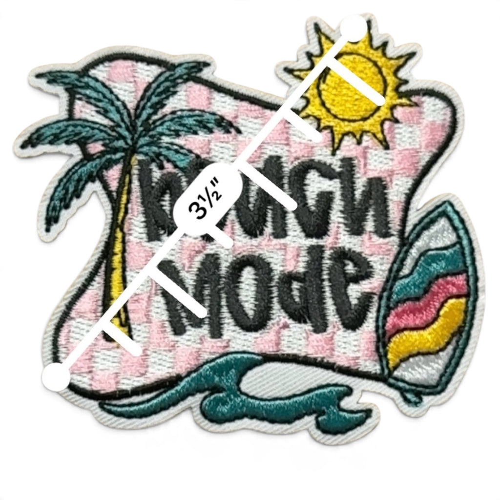 Embroidered Iron On Patch - Beach Mode