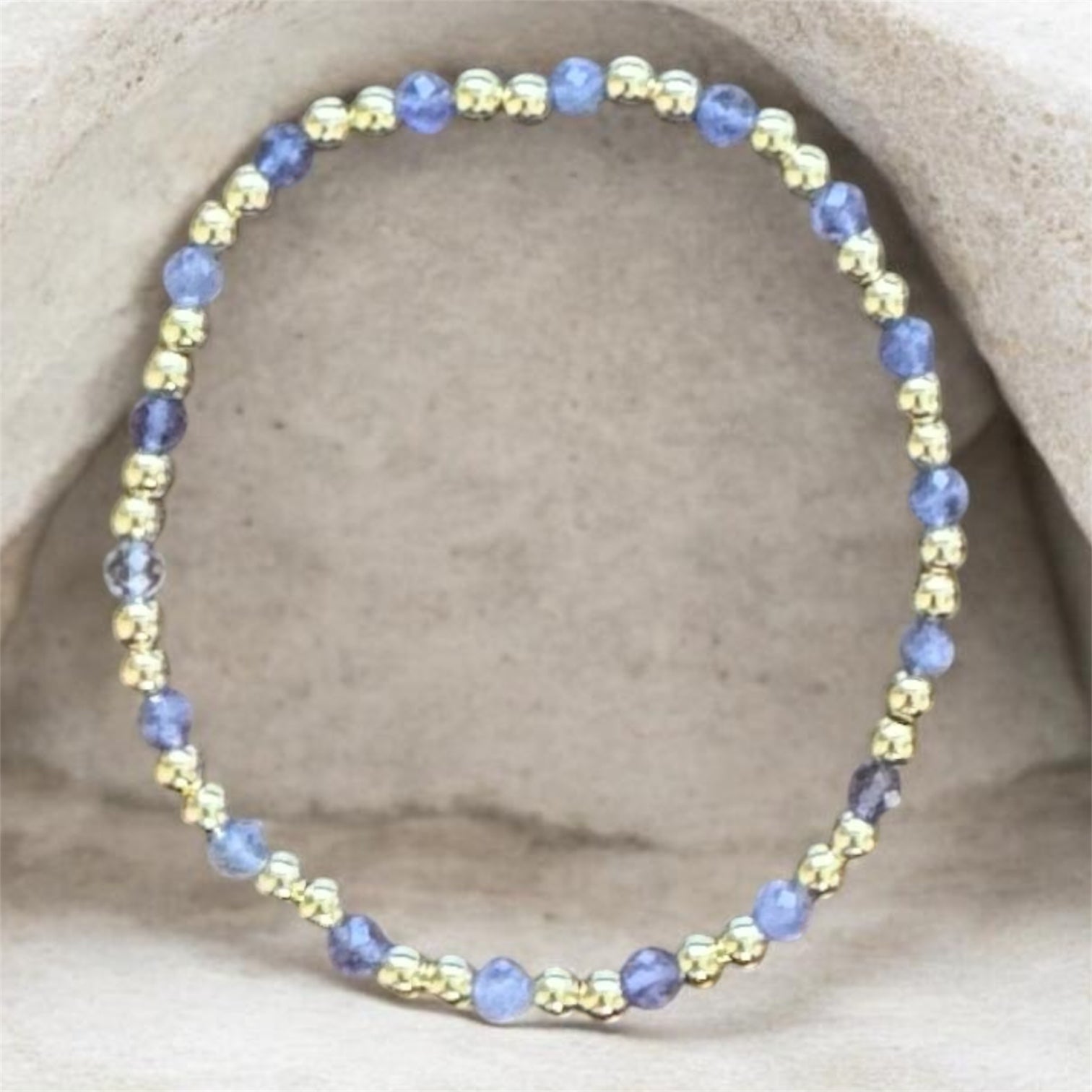 Blue Lolite Gilded Glimmer Bracelet