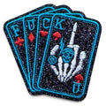 Embroidered Iron On Patch - Winning Hand