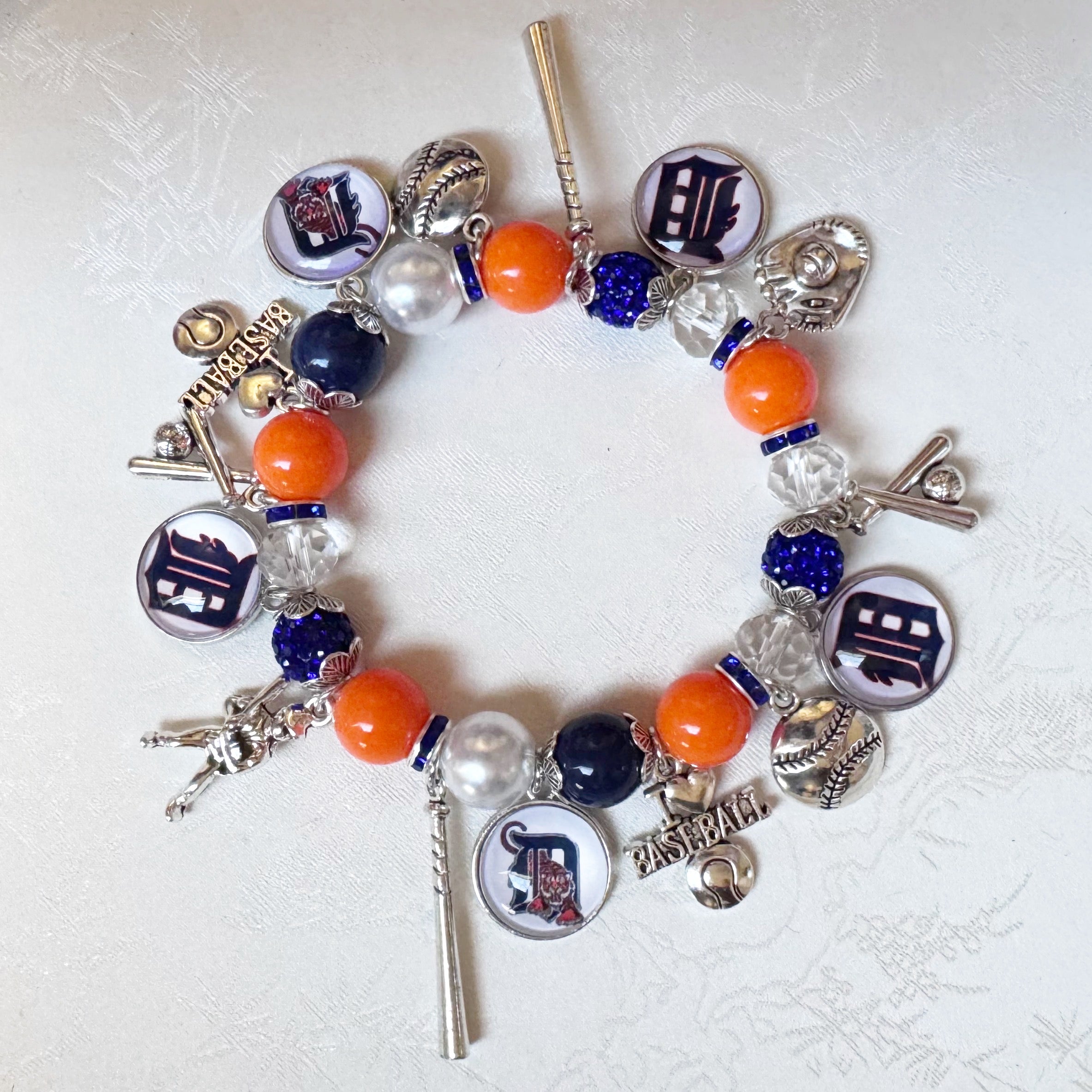 Detroit Tigers Charm Bracelet