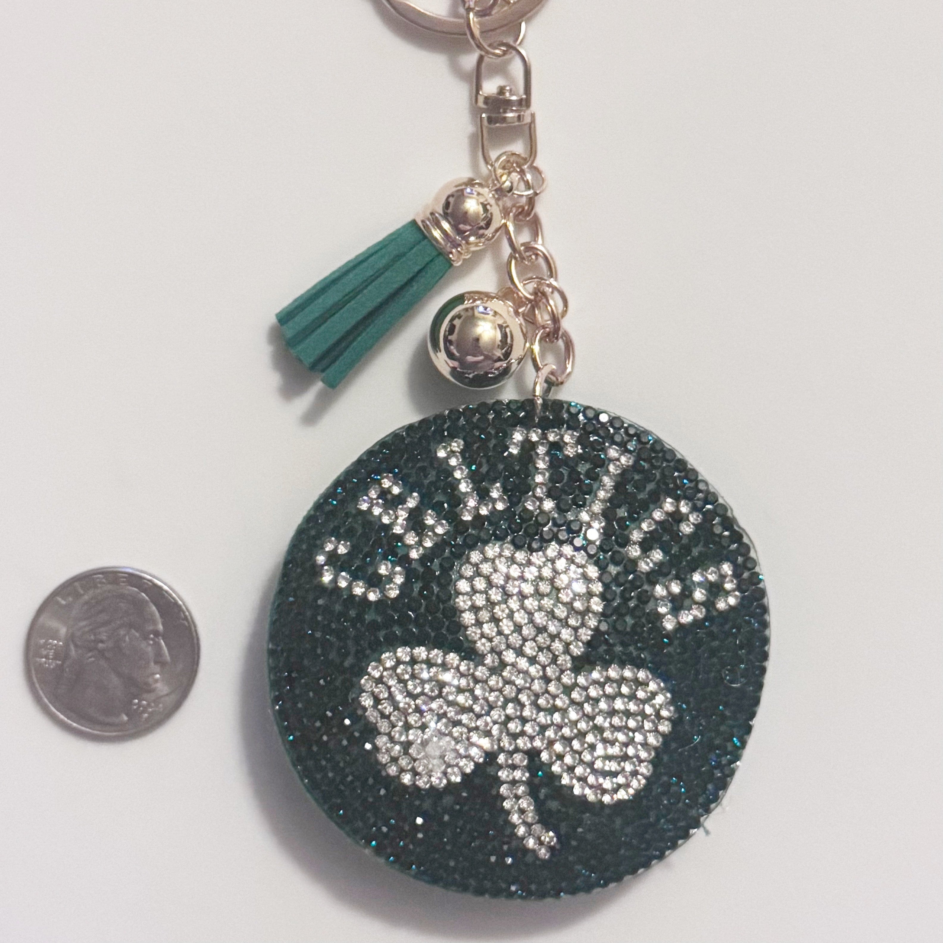 Celtics Rhinestone Keychain