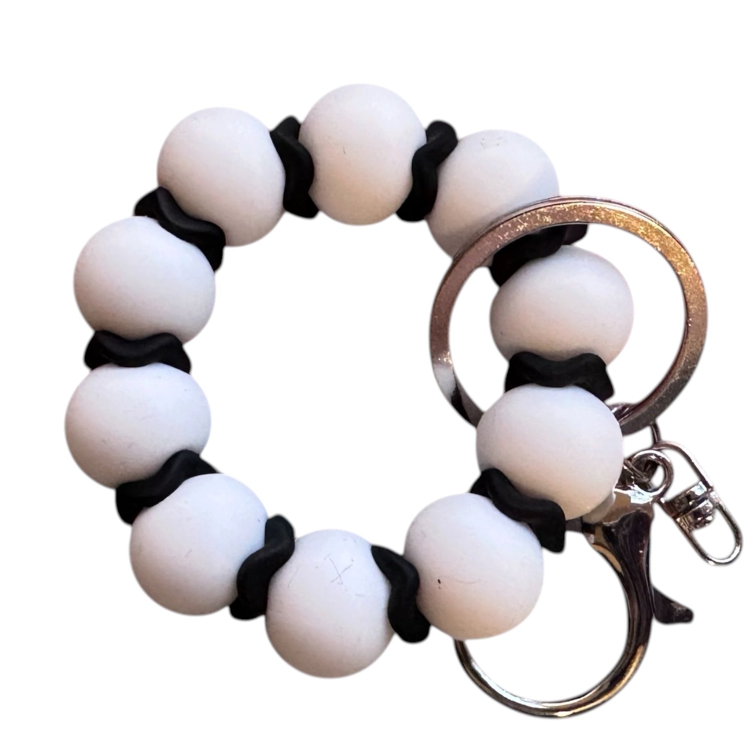 Wavy Black Mini Keyring