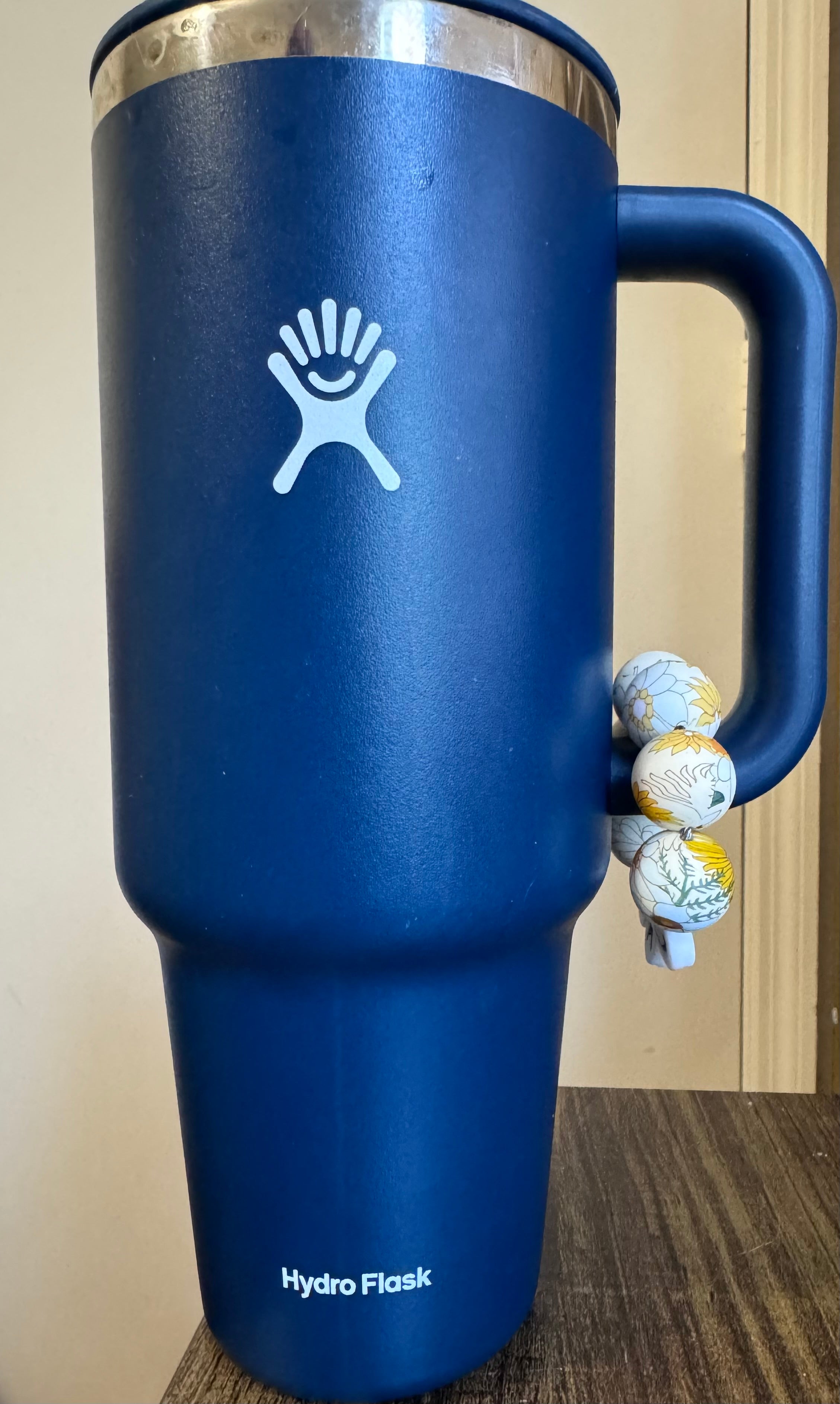 Boho Flowers Personalized Cup Charm