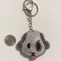 Puppy Rhinestone Keychain