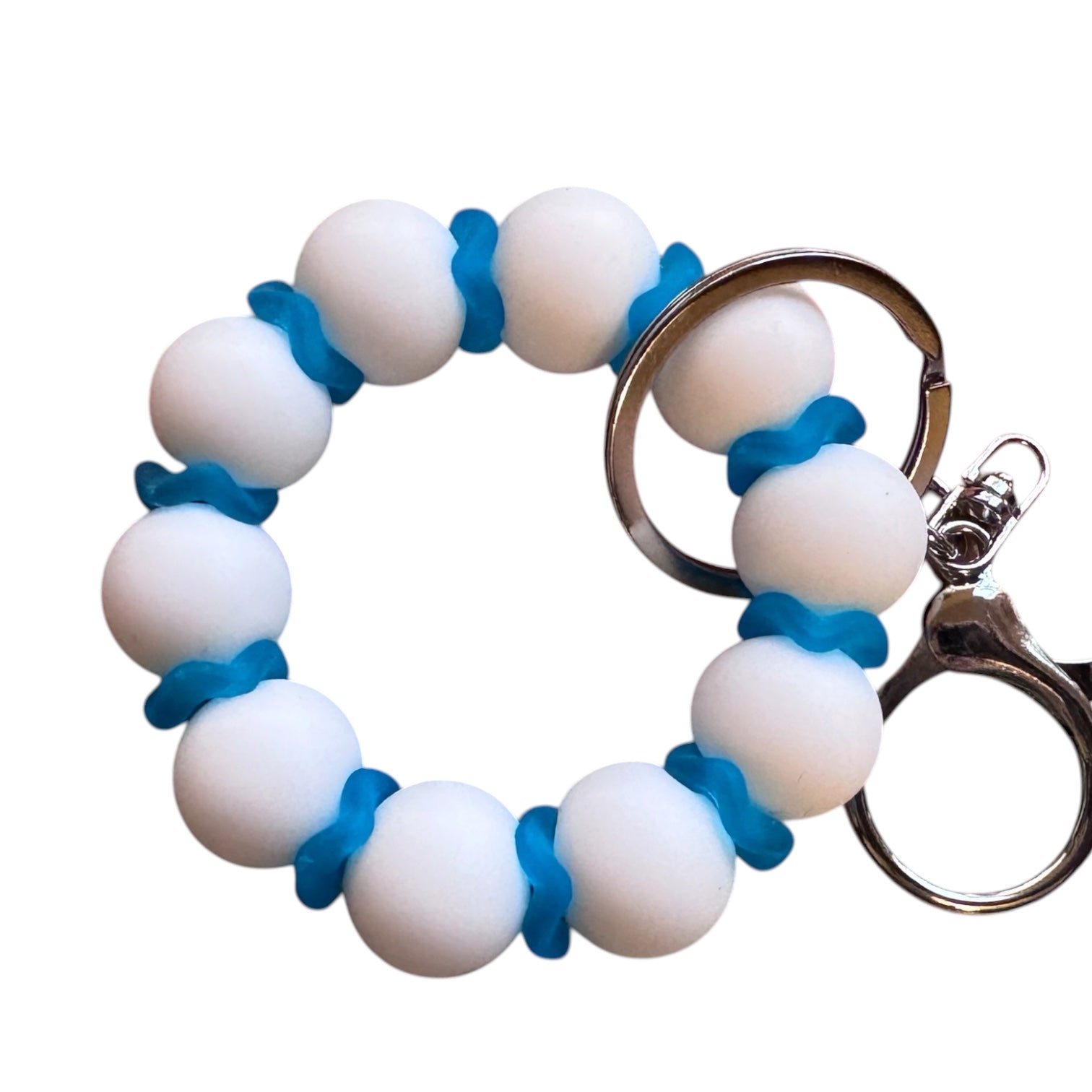 Wavy Blue Mini Keyring