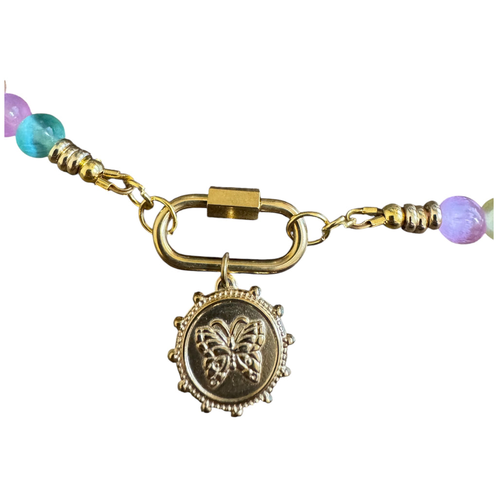 Pastel Butterfly Necklace