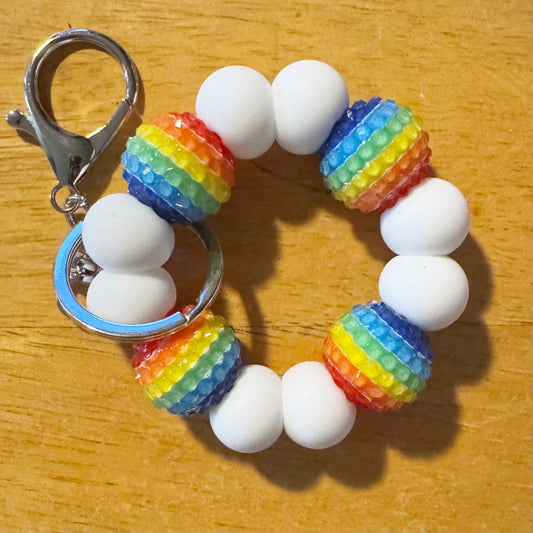 Rainbow Rhinestone Mini Keyring - Limited Edition