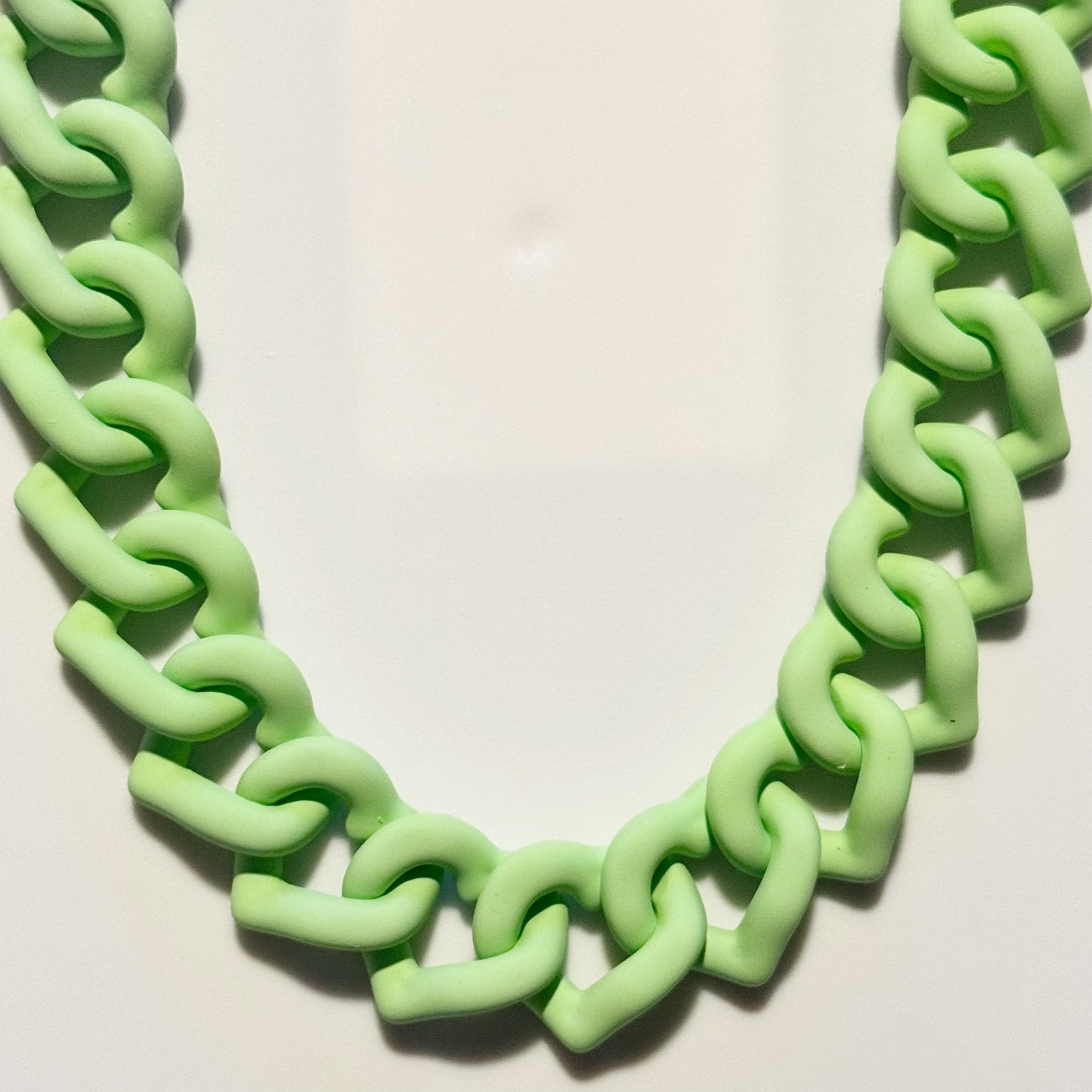 Matcha Heart Acrylic Bag Chain - 18 inches