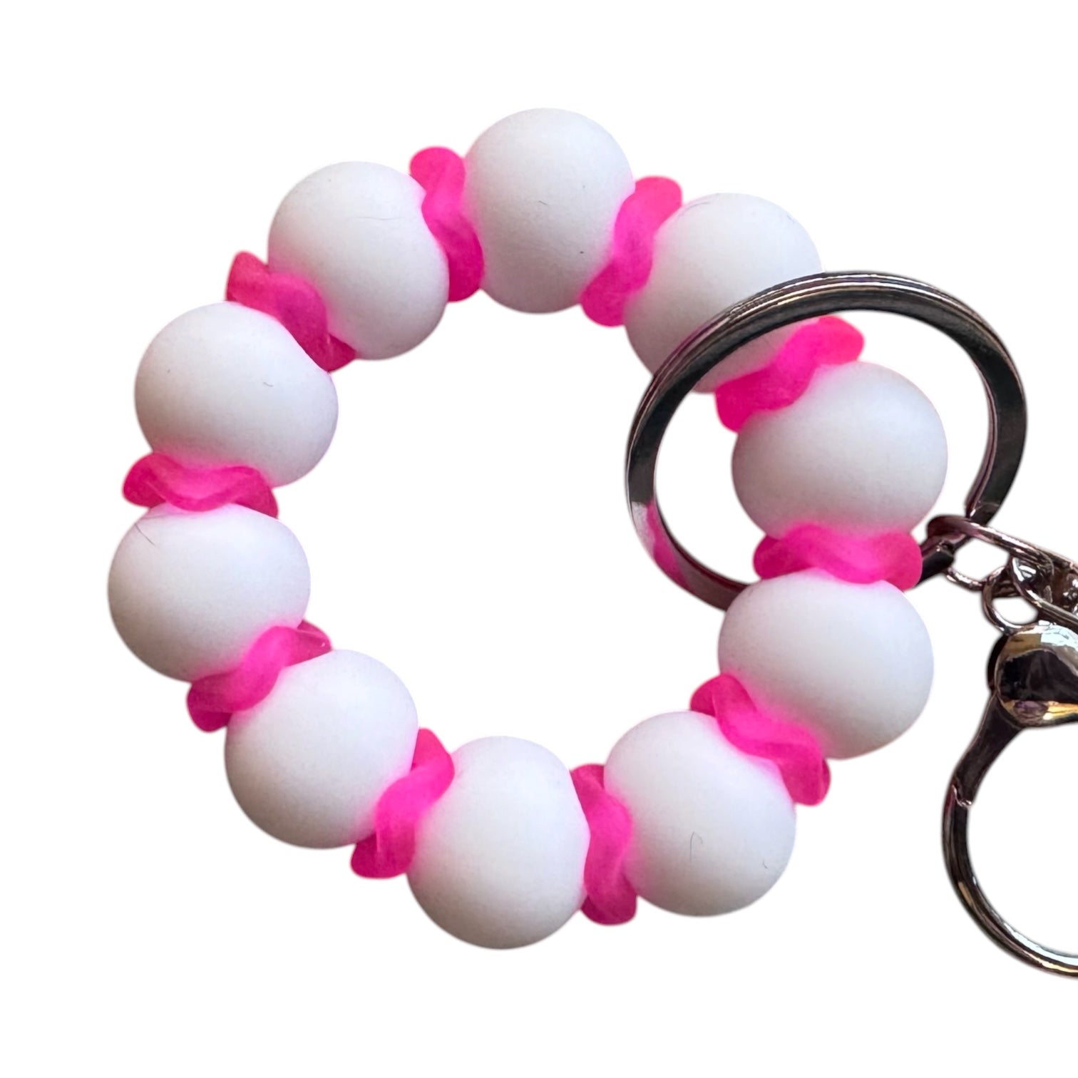 Wavy Pink Mini Keyring