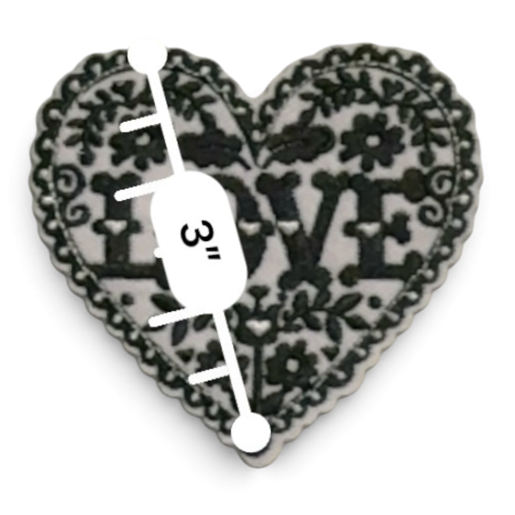 Embroidered Iron On Patch - Love