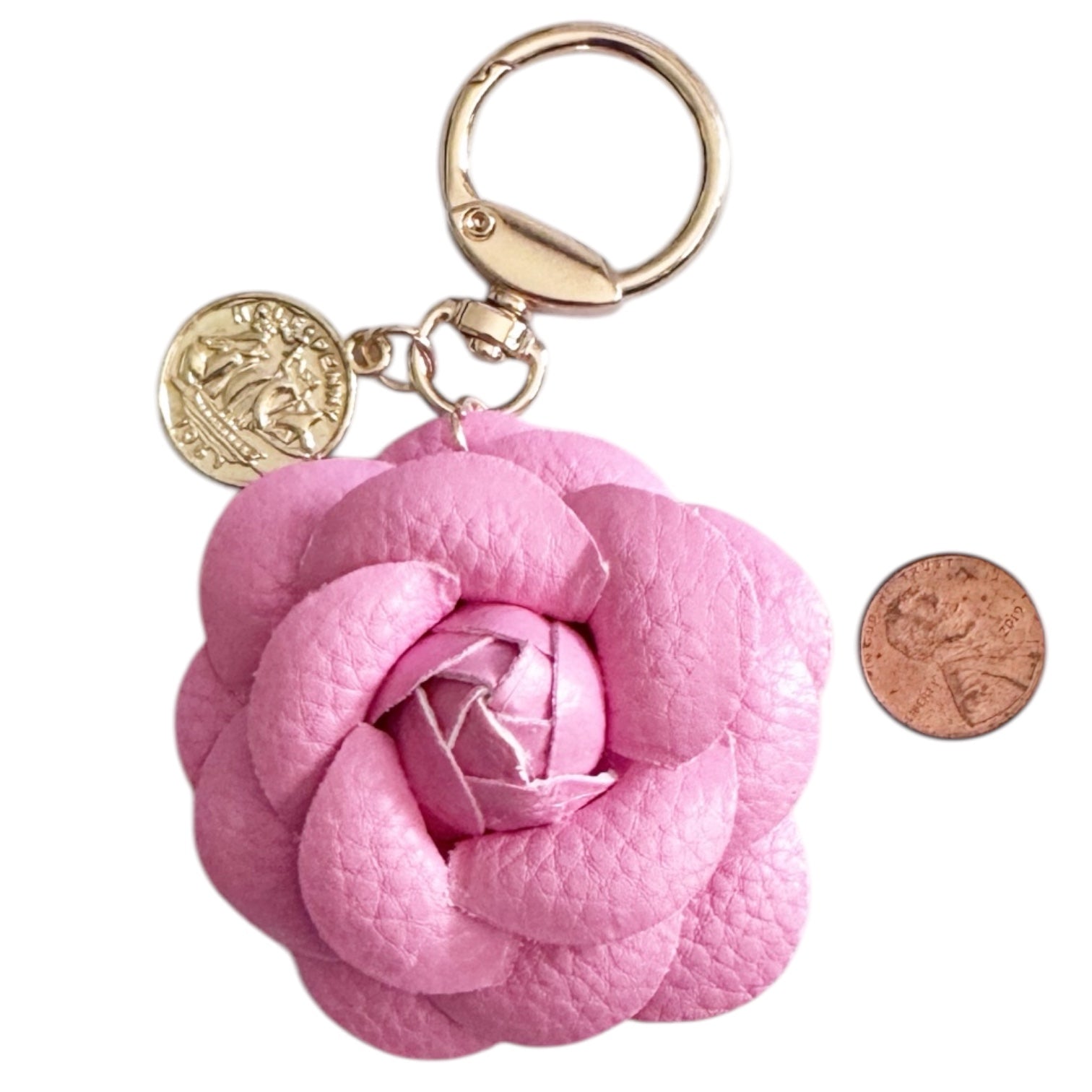 Pink Rose Bag Charm