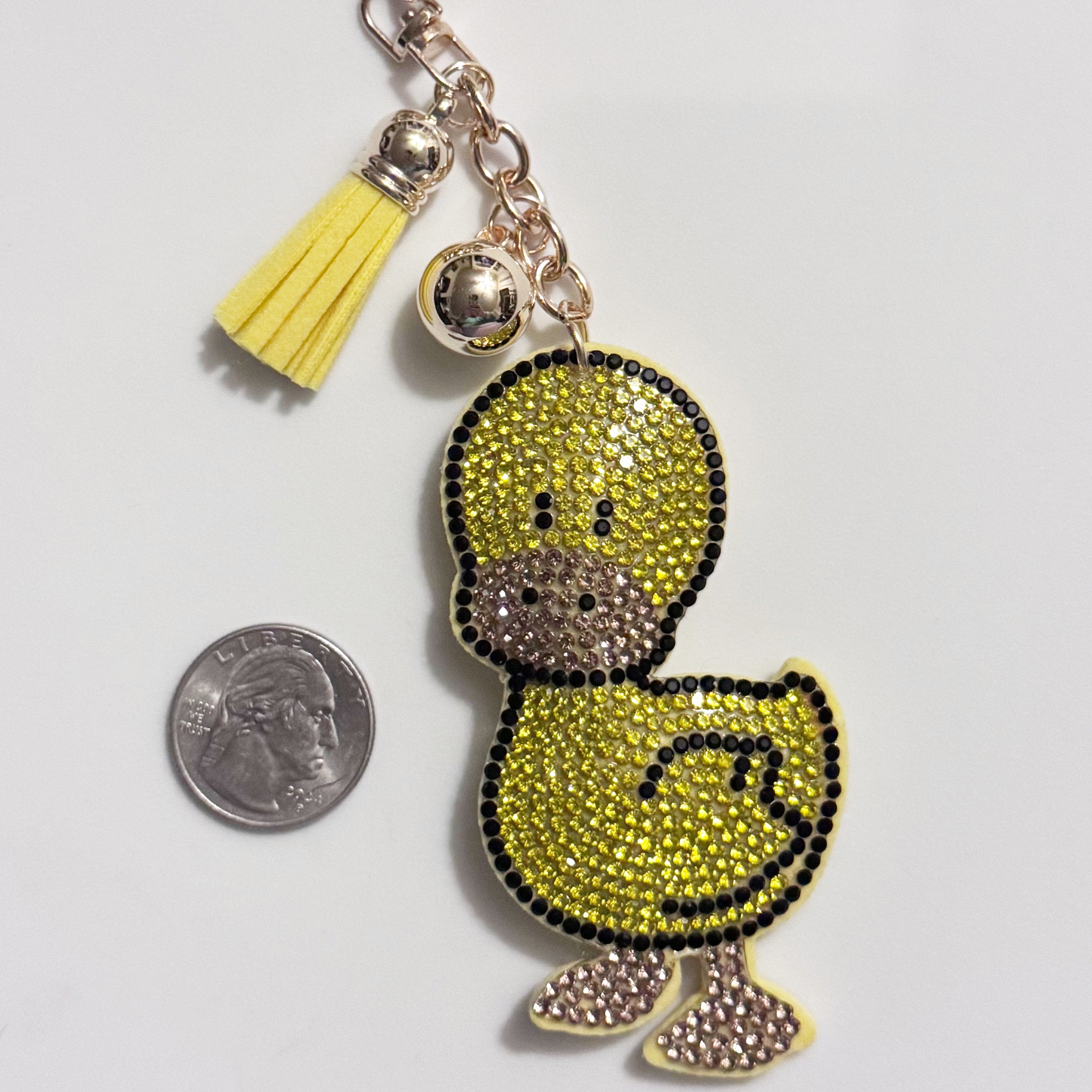 Duck Rhinestone Keychain