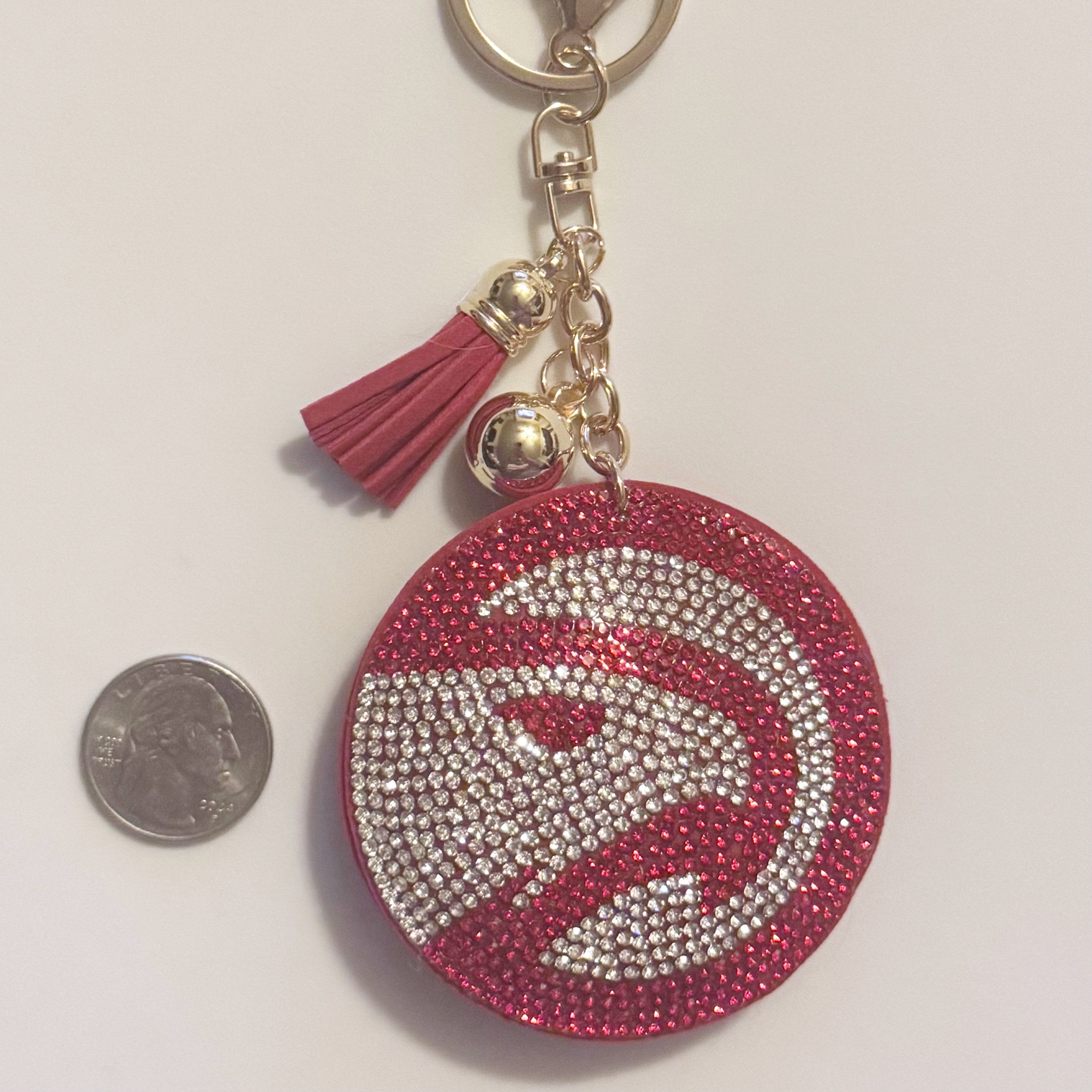 Hawks Rhinestone Keychain
