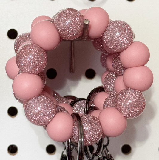 Pink Glitter Mini Keyring