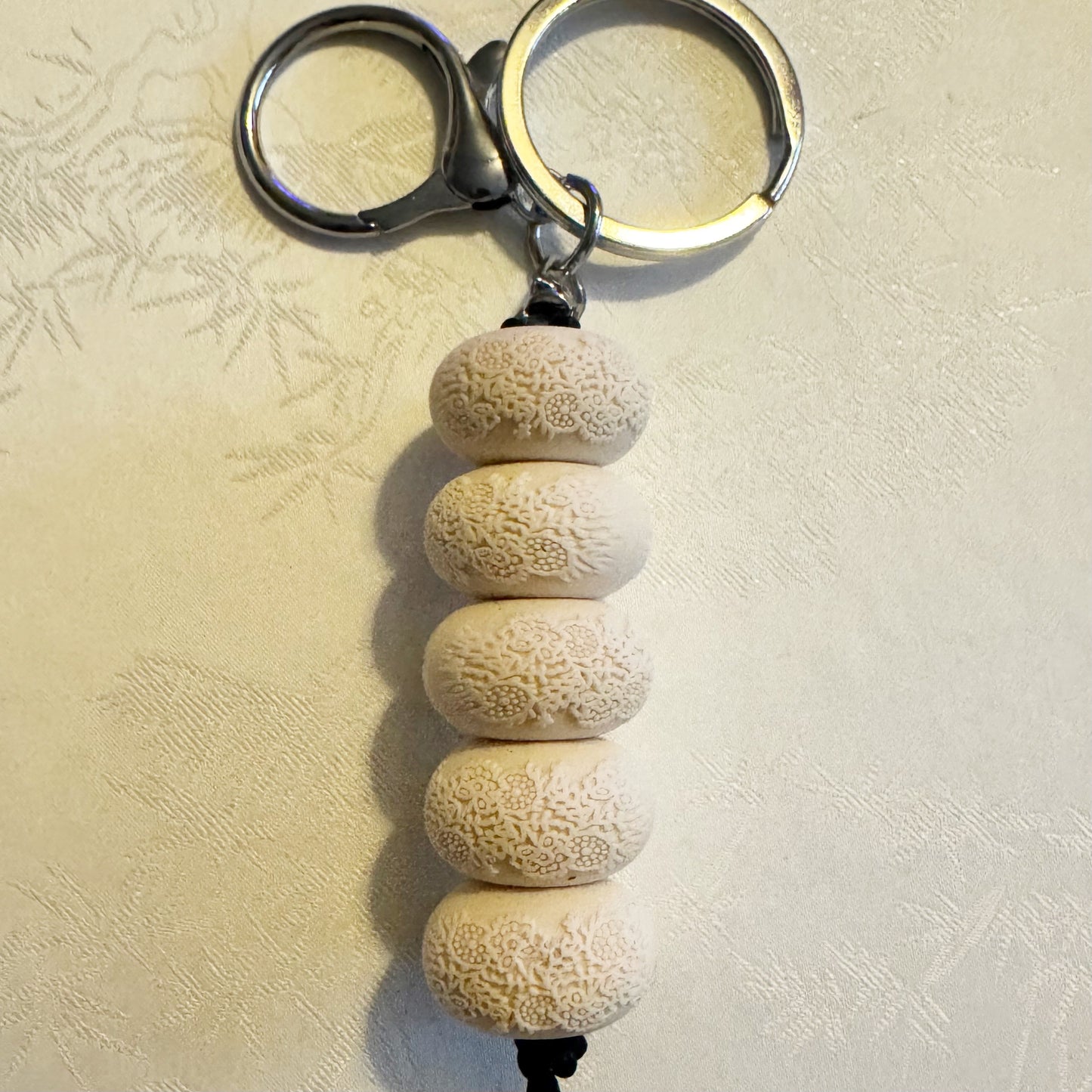 Ivory Lace Keychain
