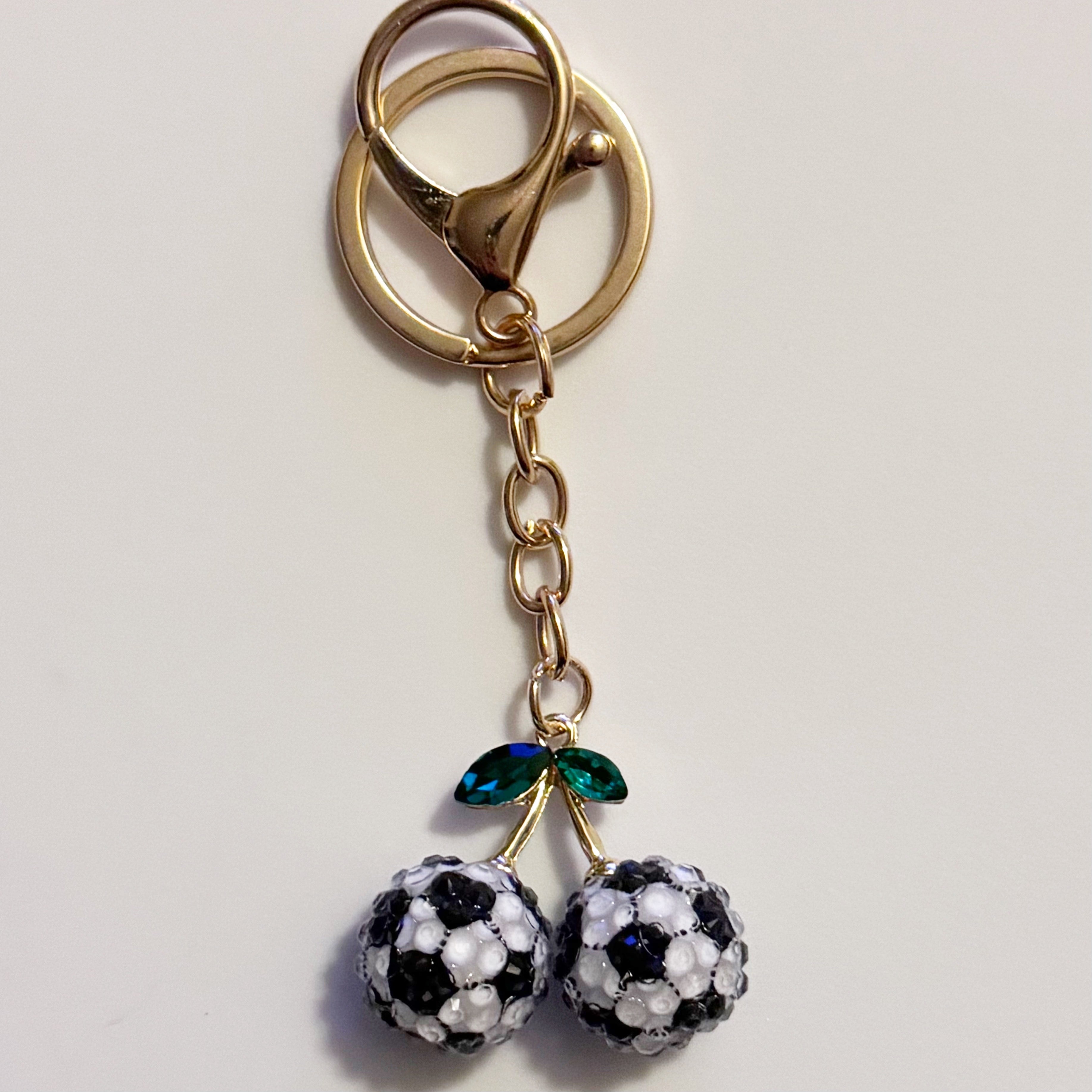 Soccer Ball Cherries Keychain