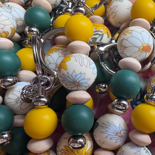 Boho Flowers Keychain