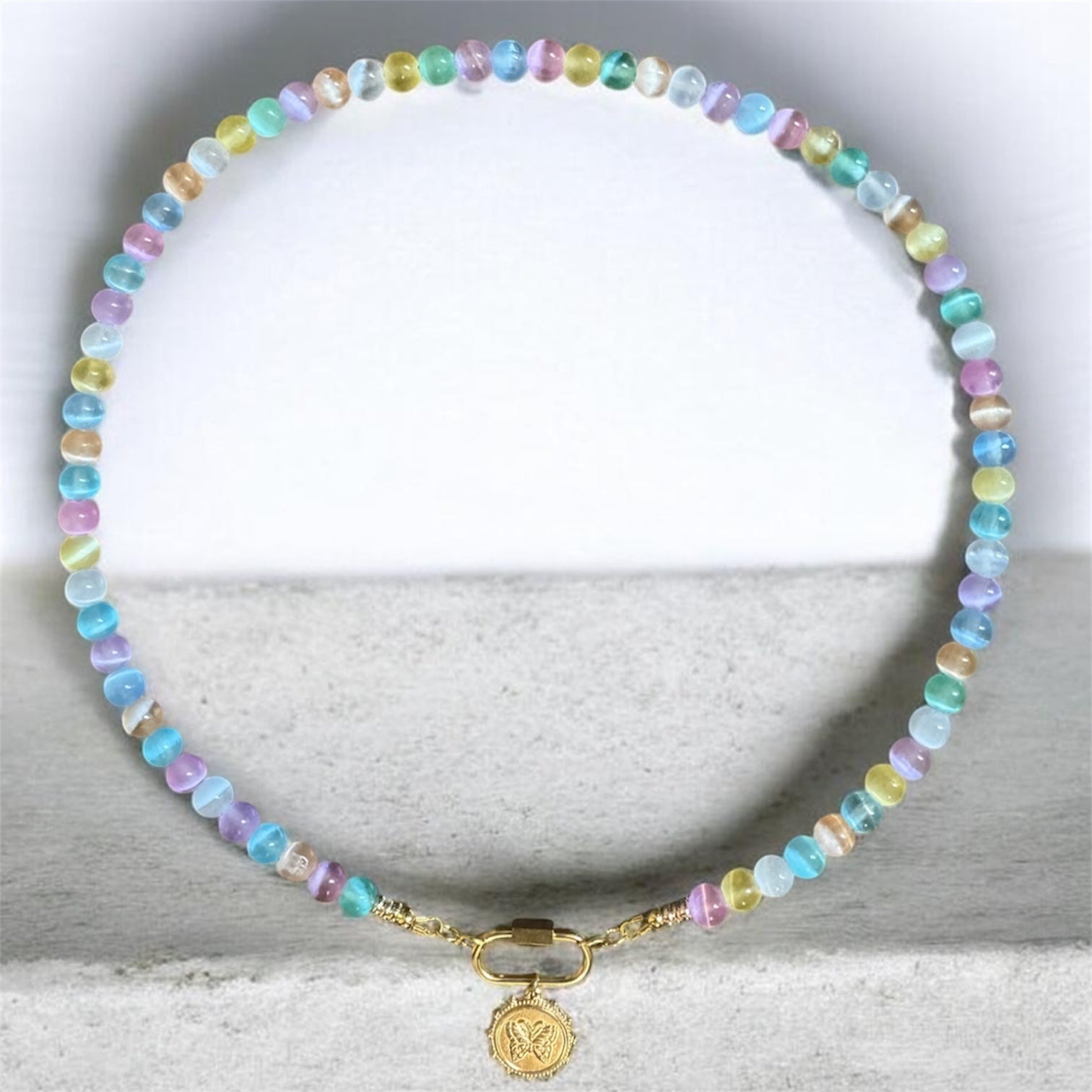 Pastel Butterfly Necklace