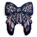 Embroidered Iron On Patch - Leopard Print Bow