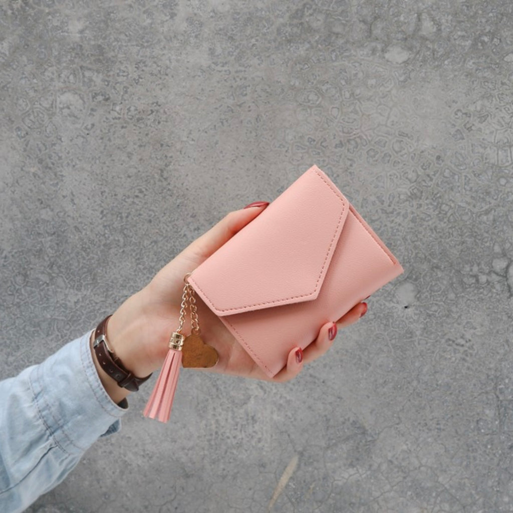 Wallet with Heart Charm and Tassel