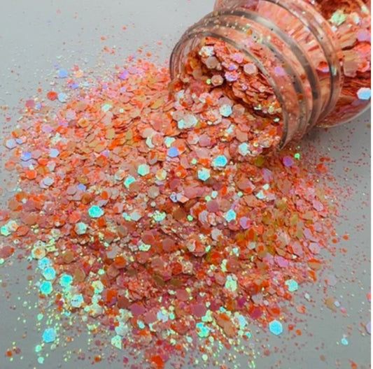 Pelican - Color Shift Orange Speck Mixed Glitter