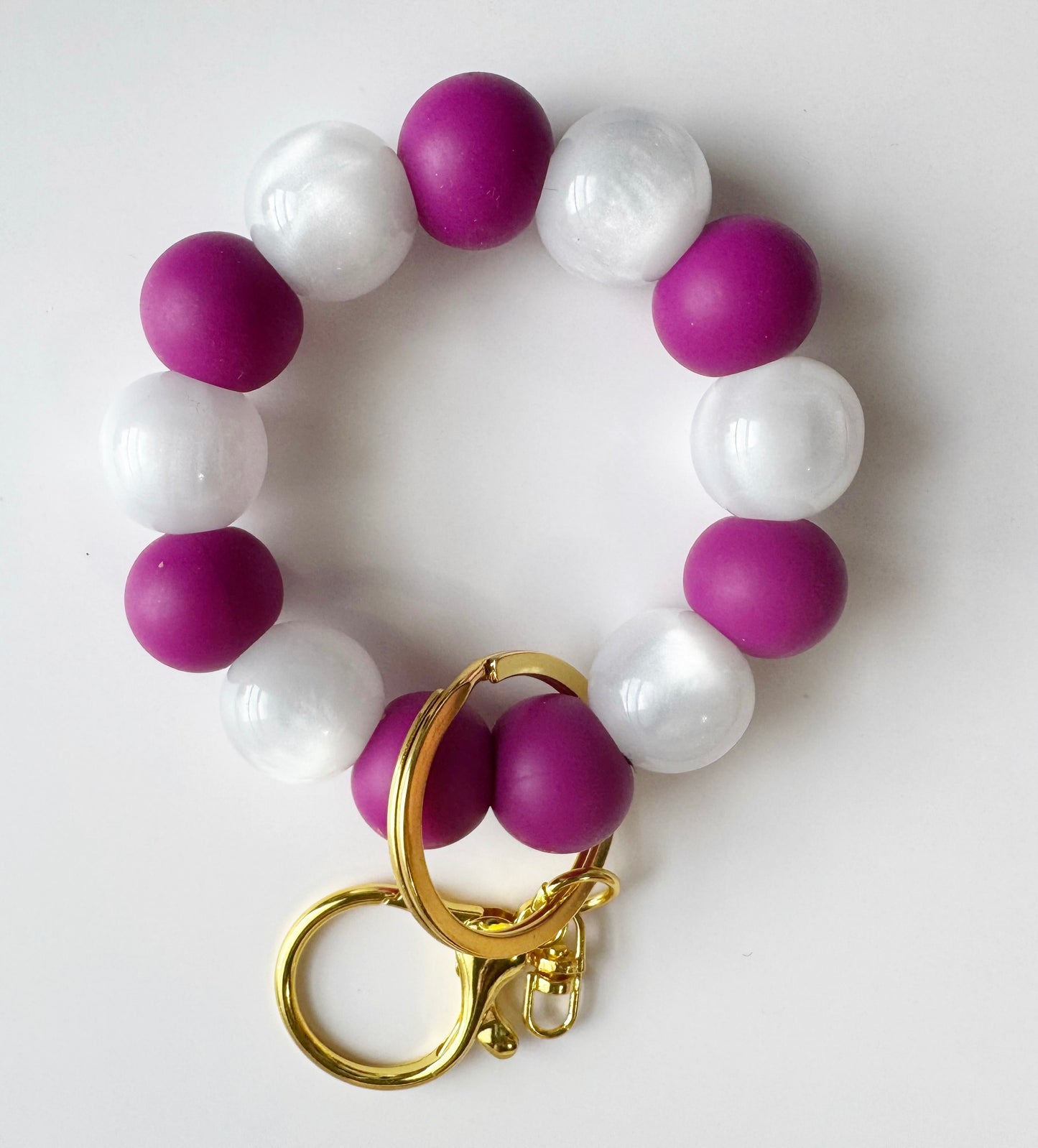 Magenta Cat Eye Mini Keyring