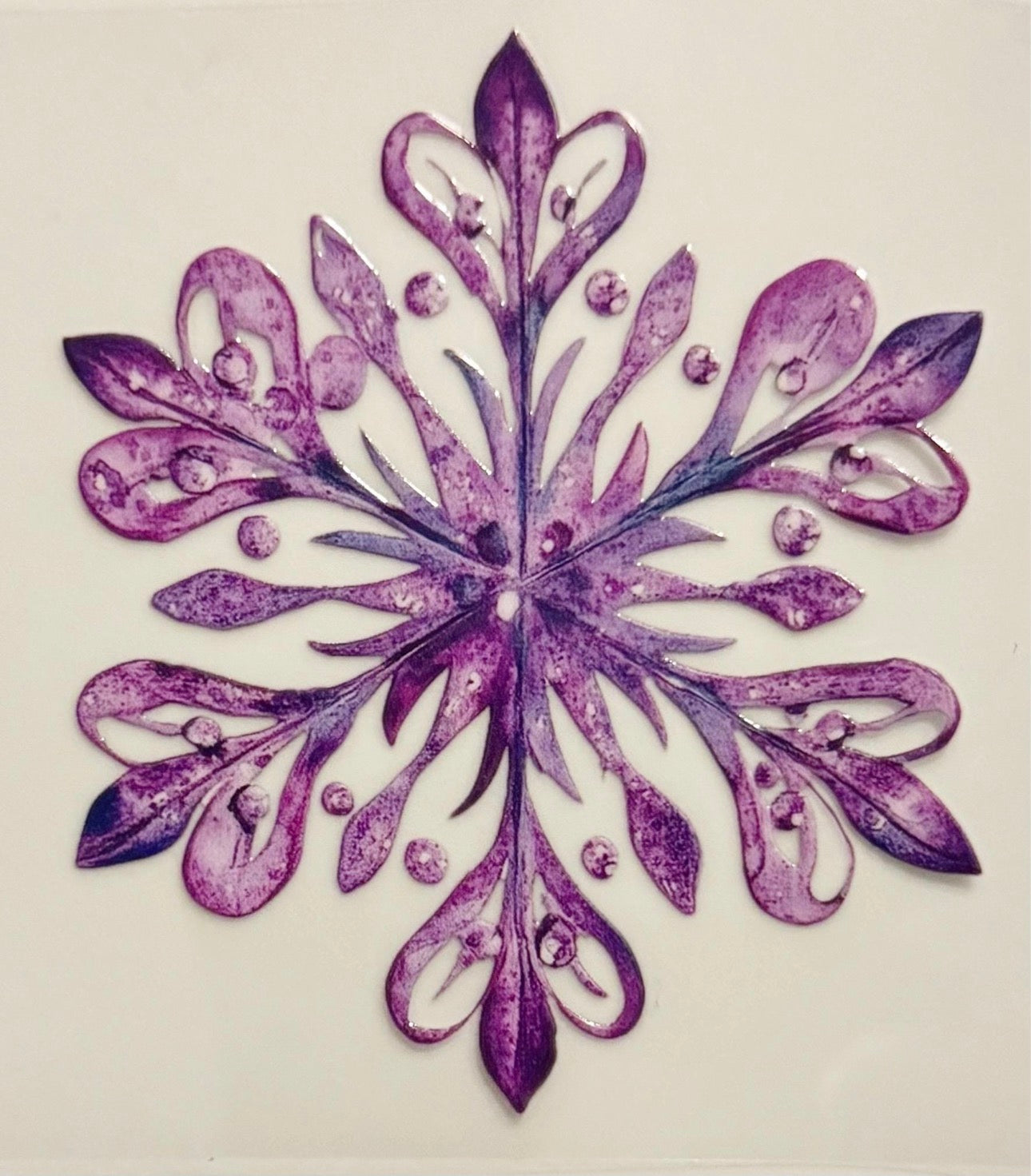 Purple Snowflake - UVDTF Decal