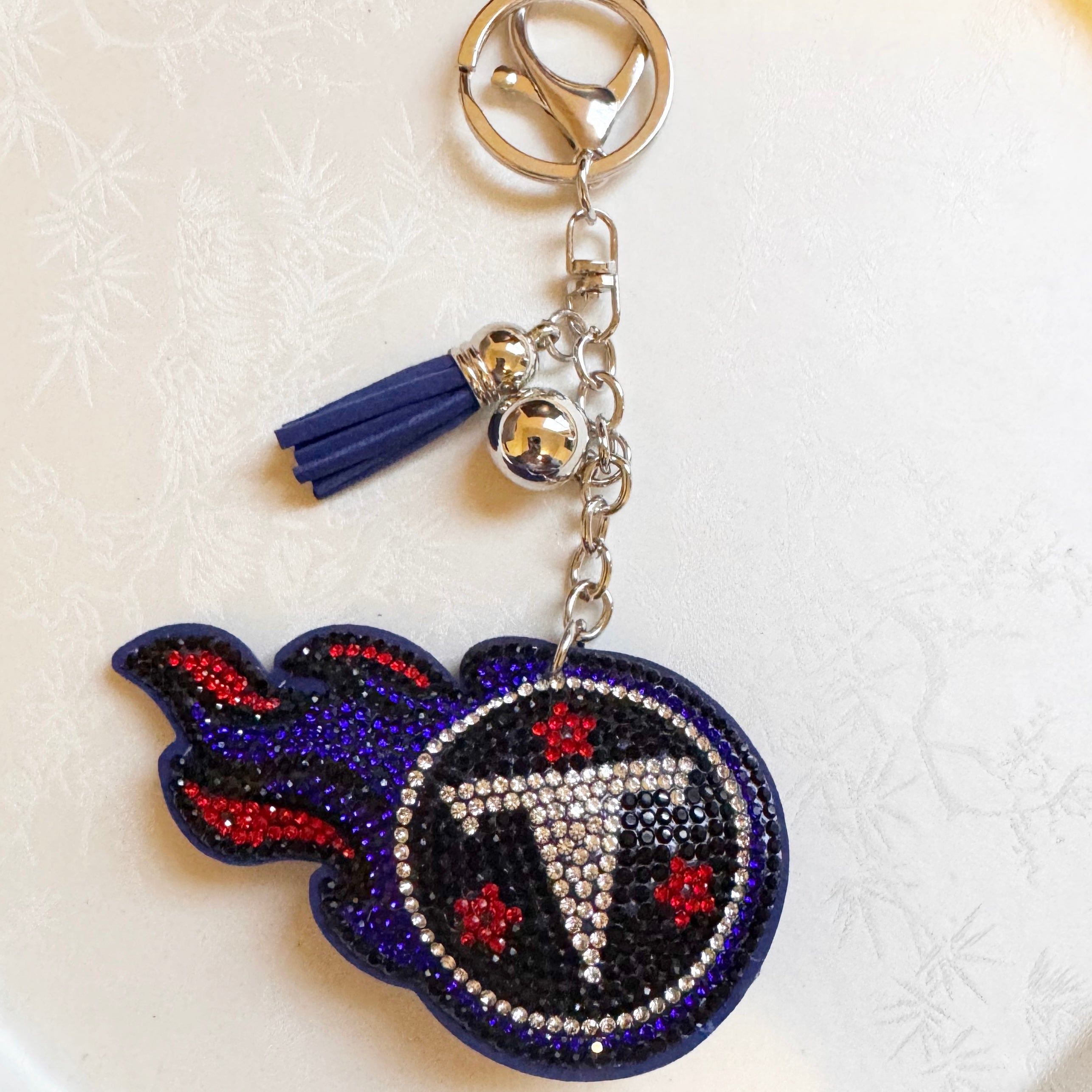 Titans Rhinestone Keychain