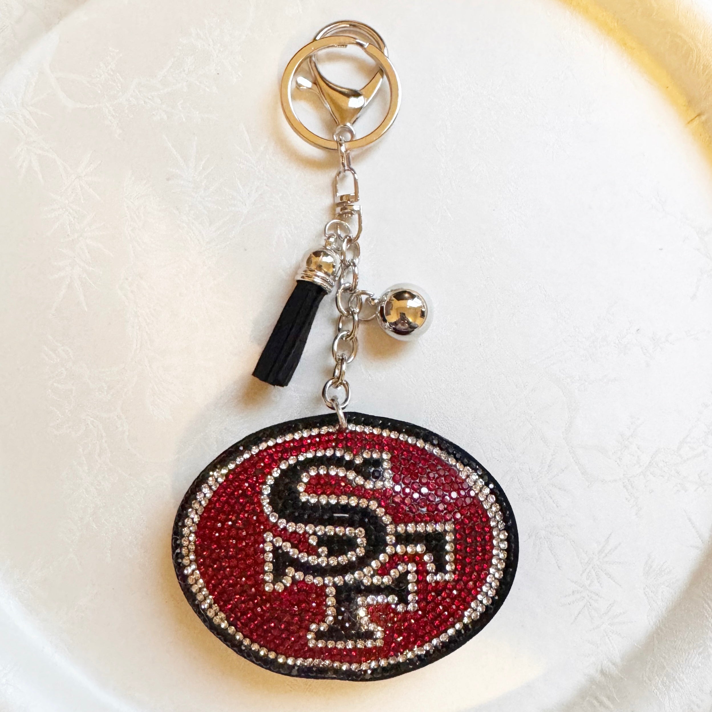 49ers Rhinestone Keychain