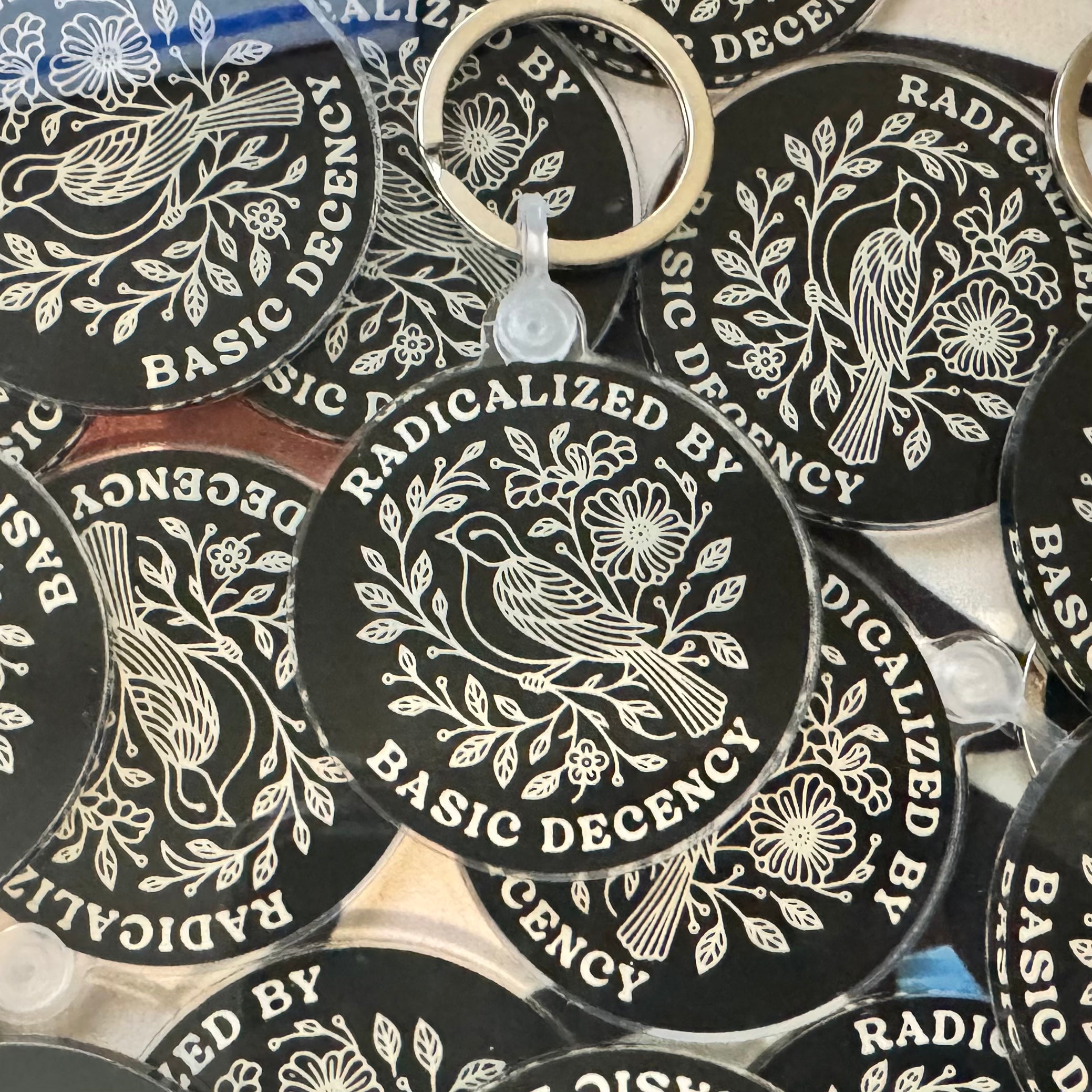 Radicalized By Basic Decency Keychain