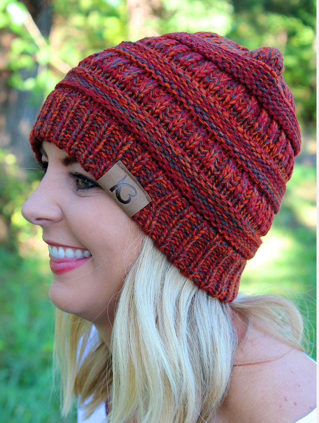 CAMPFIRE COZY BEANIE, ORANGE MIX