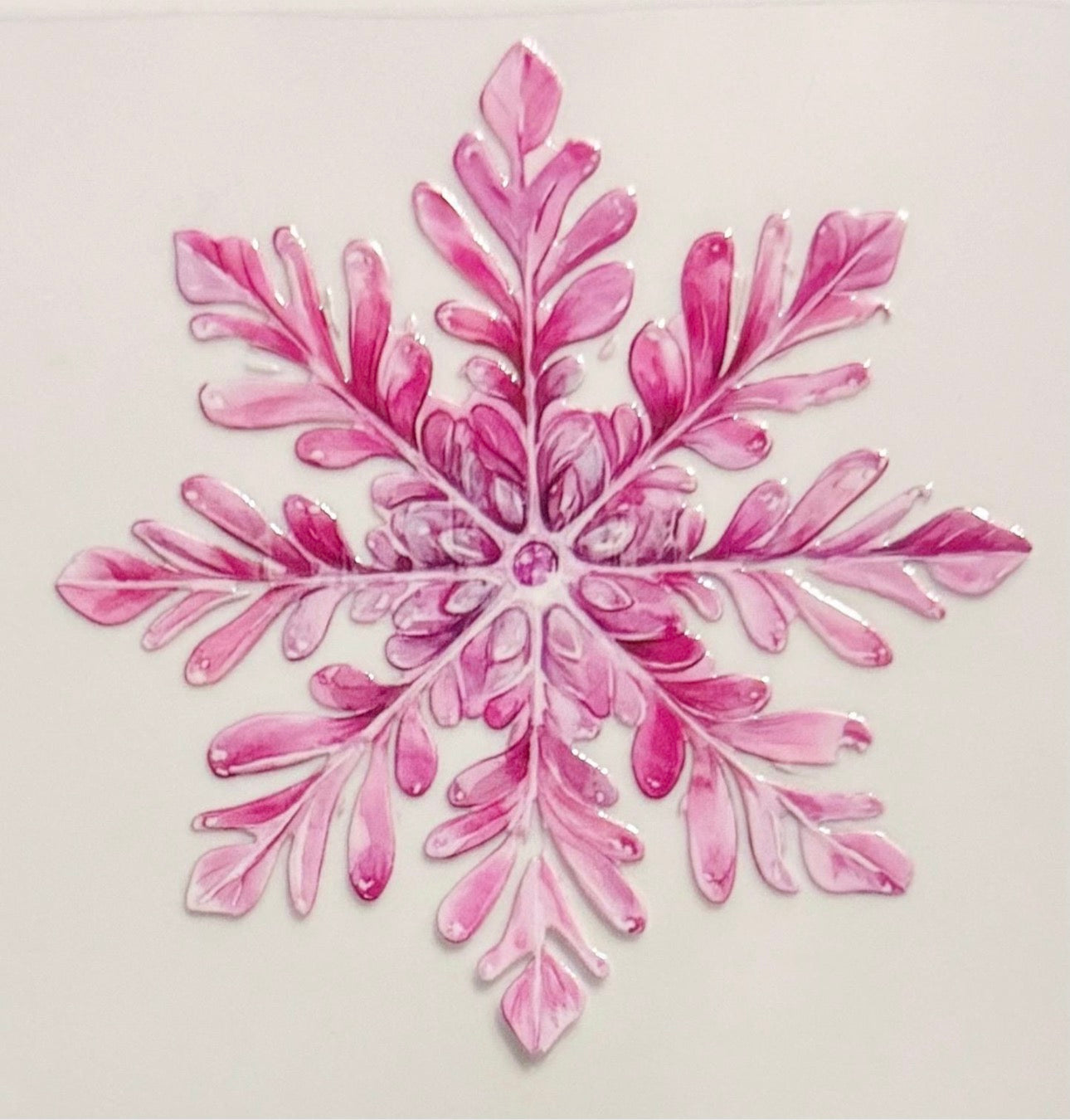 Magenta Snowflake - UVDTF Decal