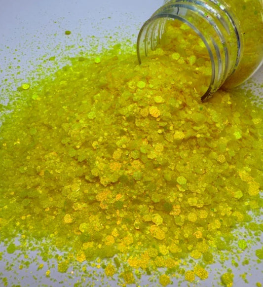 Sunkissed- Yellow Pearl Shimmer Chunky Mixed Glitter