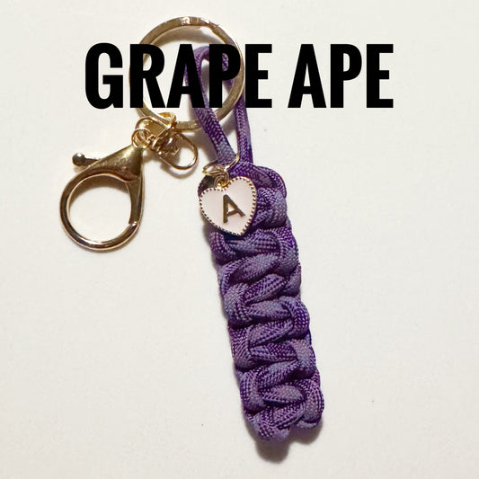 Grape Ape Personalized Paracord Keychain