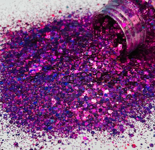 Jeffree Star- Textured Holographic Dark Pink Chunky Mixed Glitter