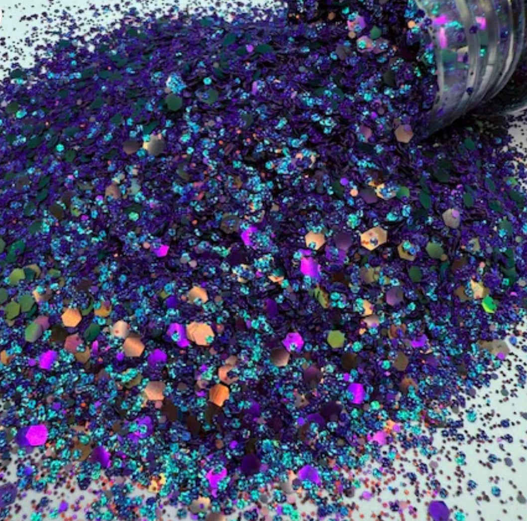 Constellation- Metallic Color Shift Purple Custom Mixed Chunky Glitter