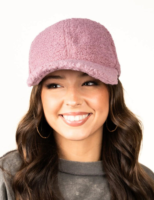 WINTRY WEEKEND PINK TEDDY BEAR CAP