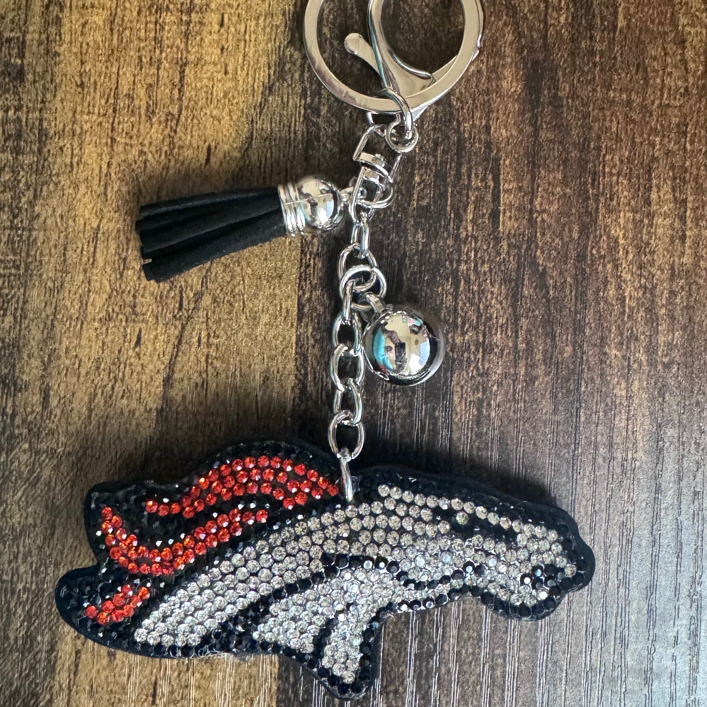 Broncos Rhinestone Keychain