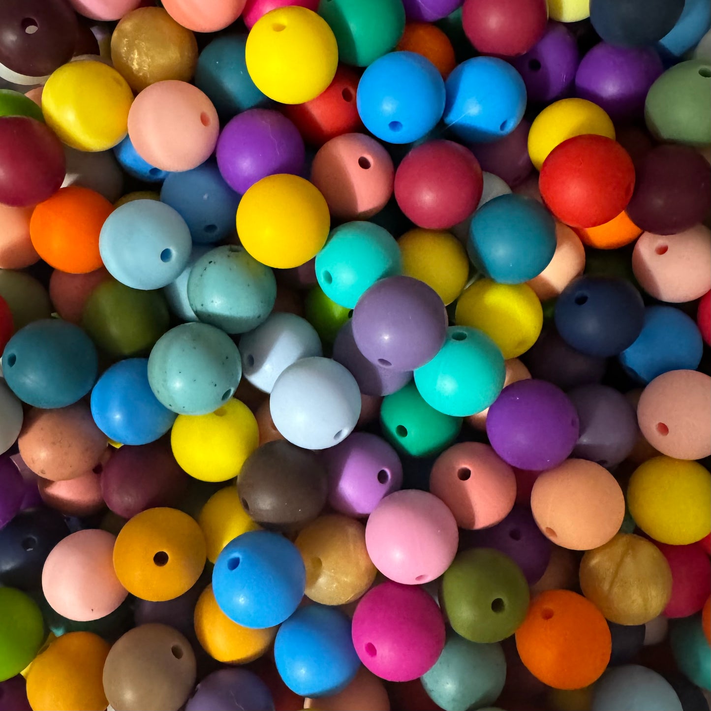 15mm Silicone Party Mix - Bag of 100 Solid