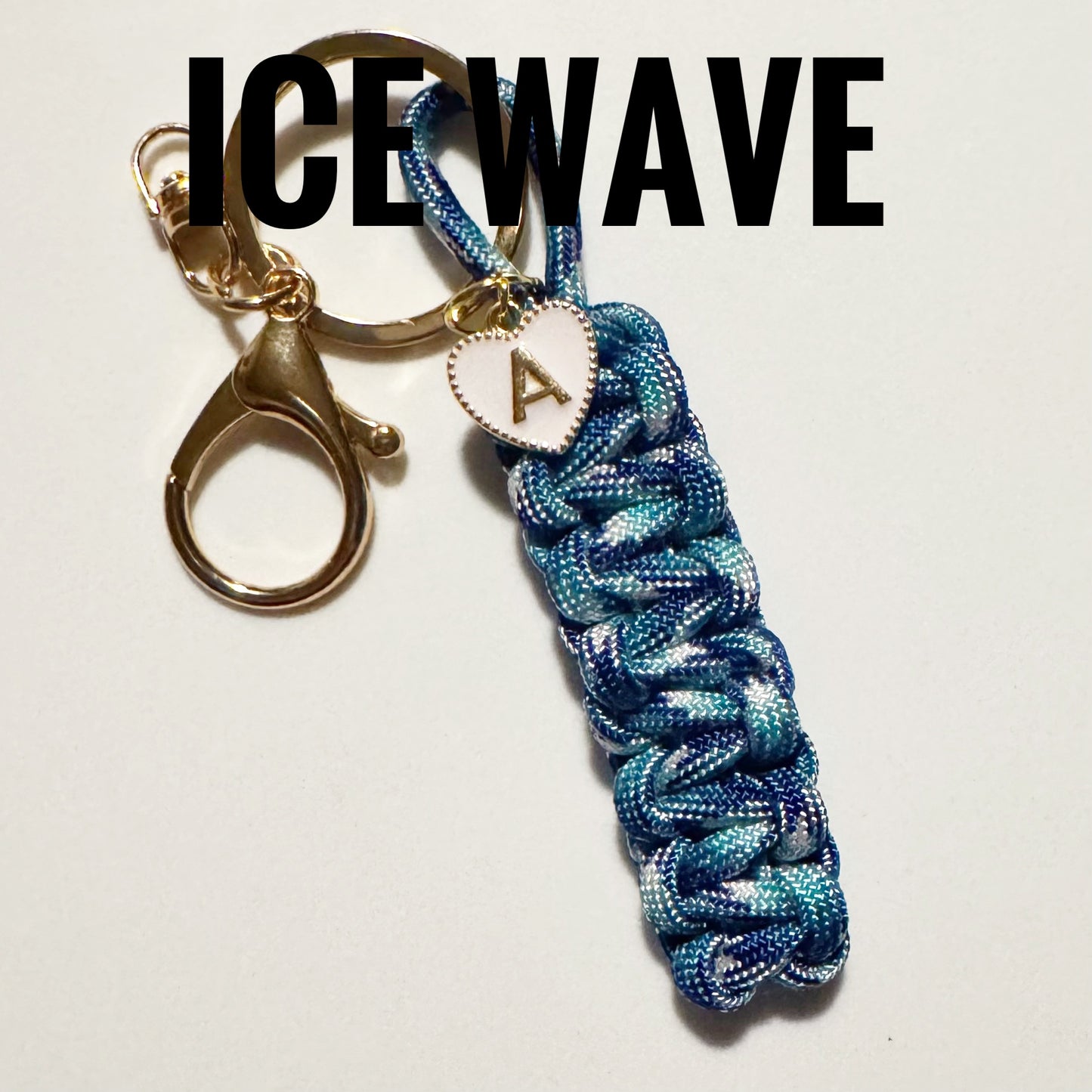 Ice Wave Personalized Paracord Keychain