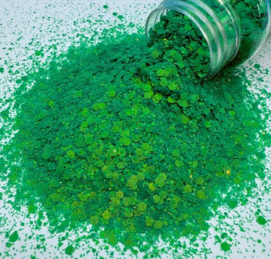 Palm Paradise- Green Pearl Shimmer Chunky Mixed Glitter