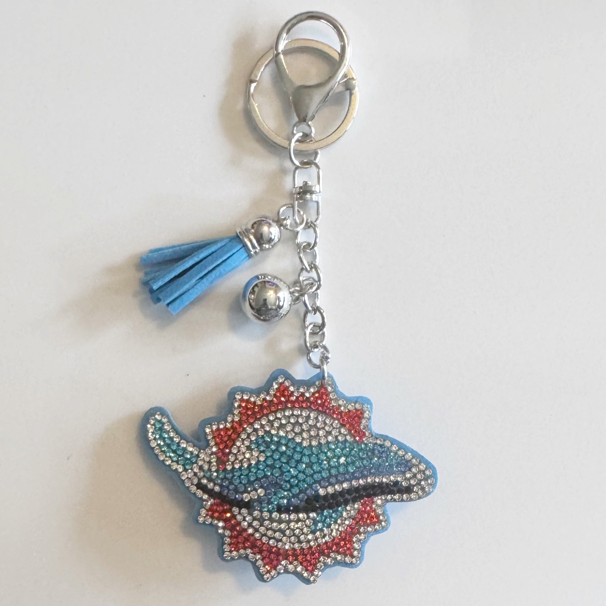 Dolphins Rhinestone Keychain
