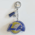 Rams Rhinestone Keychain