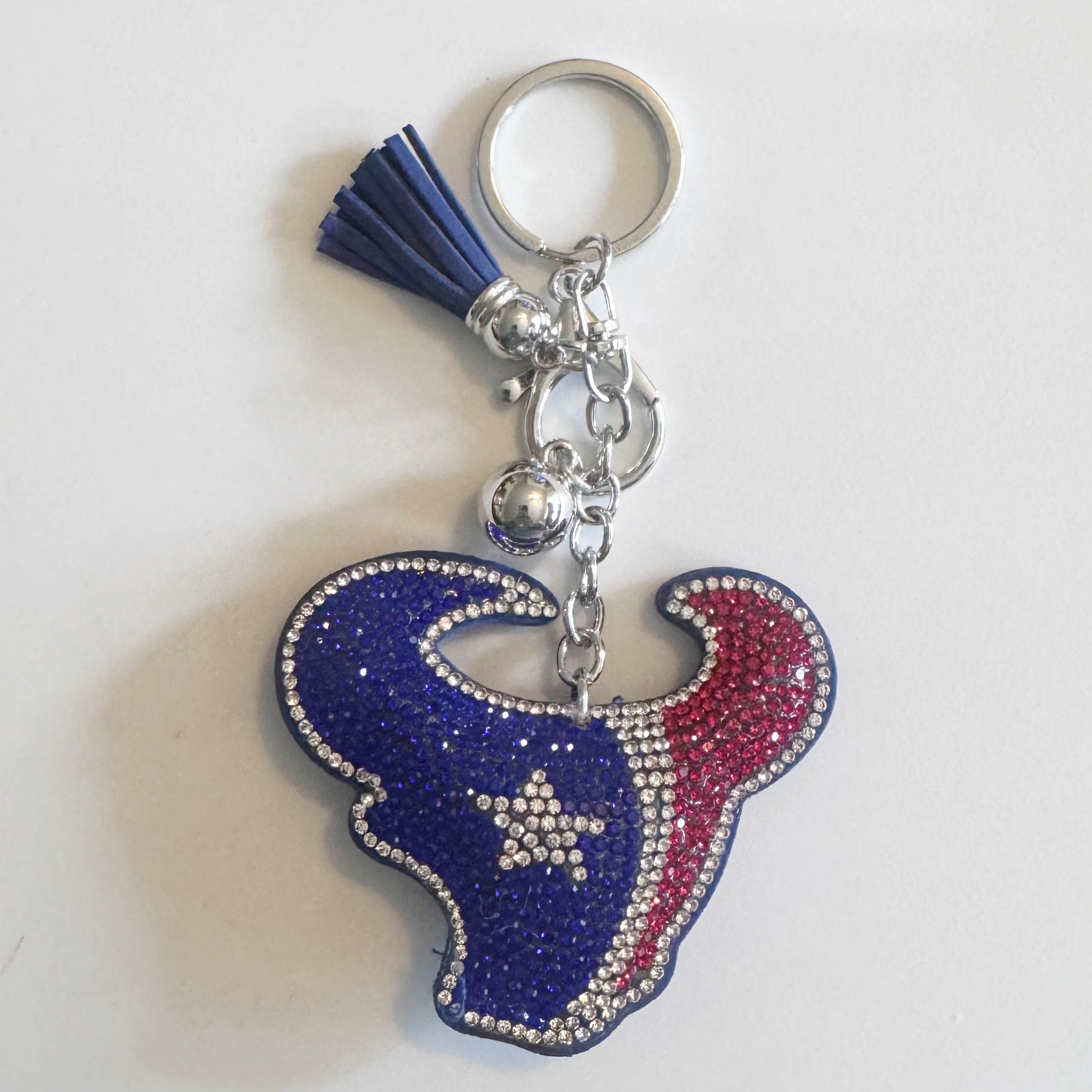 Texans Rhinestone Keychain